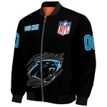 customized carolina panthers claw scratch black bomber jacket best selling