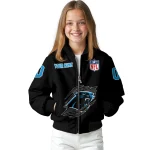 customized carolina panthers claw scratch black bomber jacket best selling