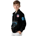 customized carolina panthers claw scratch black bomber jacket best selling