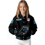customized carolina panthers claw scratch black varsity jacket best selling