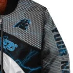 customized carolina panthers electric flash blue bomber jacket best selling