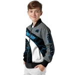 customized carolina panthers electric flash blue bomber jacket best selling
