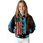 customized carolina panthers flag wood brown varsity jacket best selling