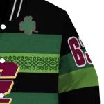 customized central michigan chippewas clover green lines green black varsity jacket best selling