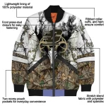 customized central michigan chippewas deer skull camouflage white bomber jacket best selling