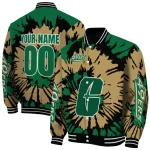 customized charlotte 49ers burst splatter green varsity jacket best selling