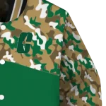 customized charlotte 49ers camouflage splash green varsity jacket best selling