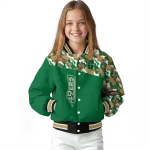 customized charlotte 49ers camouflage splash green varsity jacket best selling