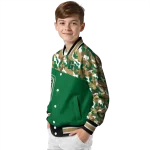 customized charlotte 49ers camouflage splash green varsity jacket best selling