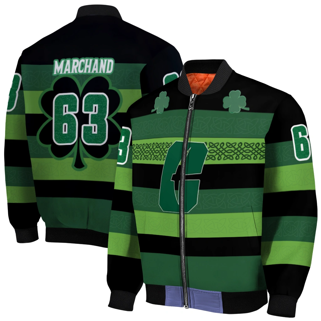 customized charlotte 49ers clover green lines green black bomber jacket best selling customized charlotte 49ers clover green lines green black bomber jacket best selling