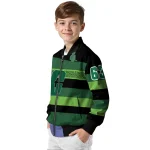 customized charlotte 49ers clover green lines green black bomber jacket best selling