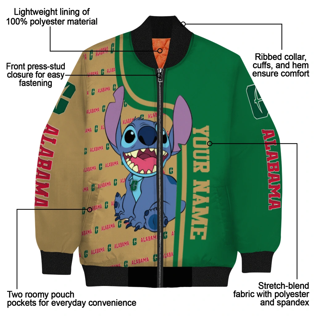 customized charlotte 49ers stitch laughing green bomber jacket new arrival customized charlotte 49ers stitch laughing green bomber jacket new arrival