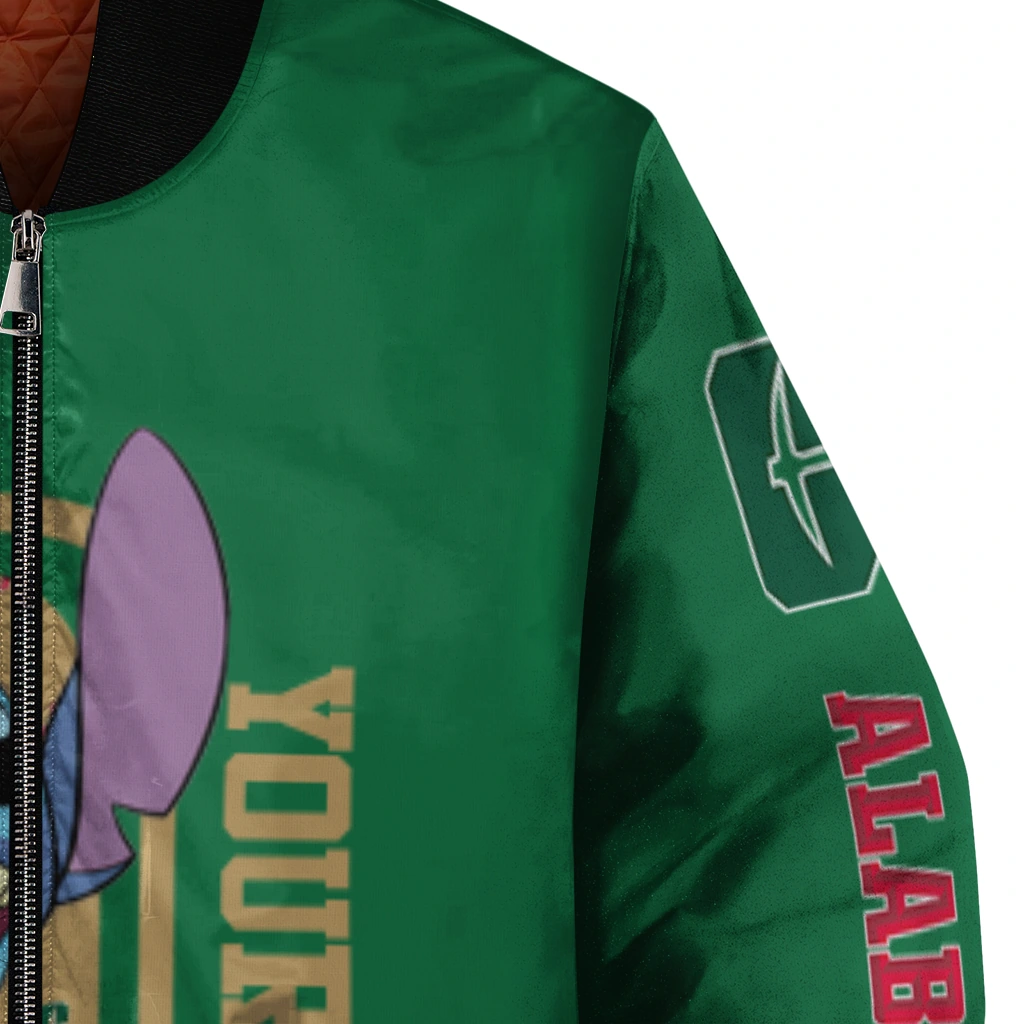 customized charlotte 49ers stitch laughing green bomber jacket premium grade customized charlotte 49ers stitch laughing green bomber jacket premium grade