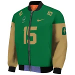 customized charlotte 49ers team patch green bomber jacket best selling