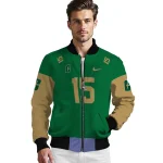 customized charlotte 49ers team patch green bomber jacket best selling