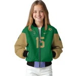 customized charlotte 49ers team patch green bomber jacket best selling