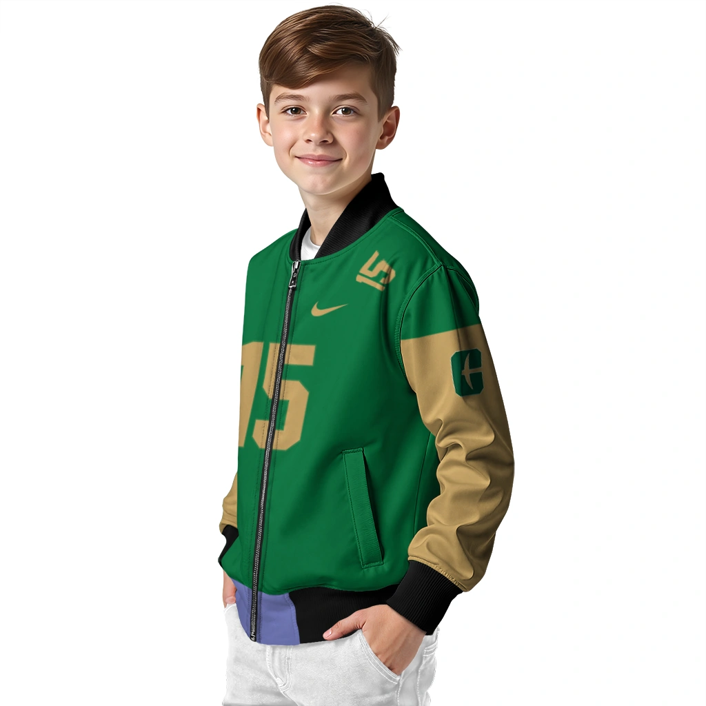 customized charlotte 49ers team patch green bomber jacket trendy customized charlotte 49ers team patch green bomber jacket trendy