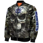 customized charlotte hornets camouflage skull camouflage bomber jacket best selling