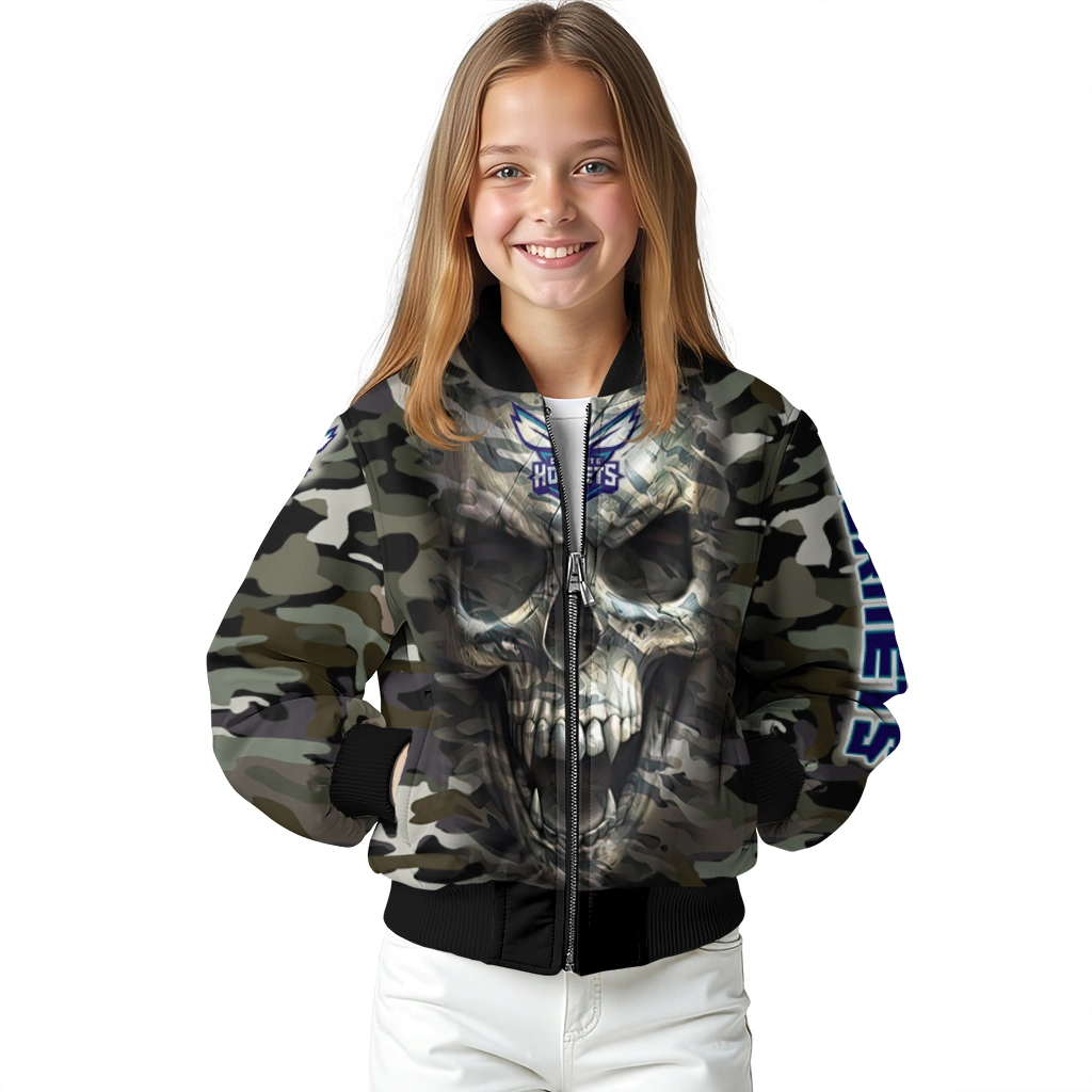 customized charlotte hornets camouflage skull camouflage bomber jacket top rated customized charlotte hornets camouflage skull camouflage bomber jacket top rated