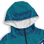 customized charlotte hornets cat eyes teal windbreaker jacket best selling