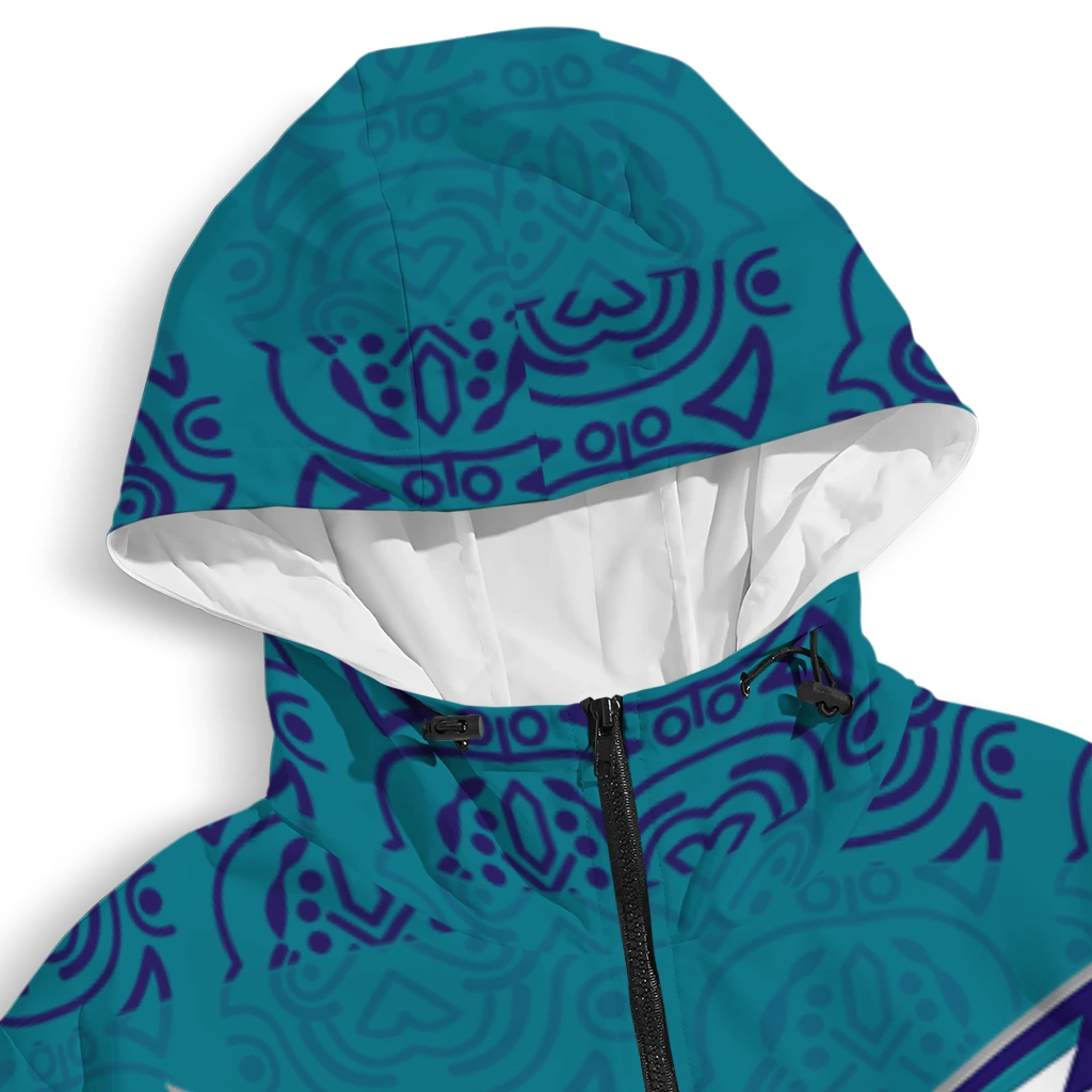customized charlotte hornets cat eyes teal windbreaker jacket premium grade customized charlotte hornets cat eyes teal windbreaker jacket premium grade