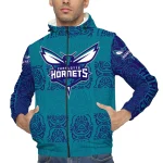 customized charlotte hornets cat eyes teal windbreaker jacket best selling