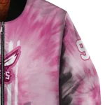 customized charlotte hornets pink tie dye pink bomber jacket best selling