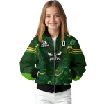 customized charlotte hornets shamrock vortex green bomber jacket best selling