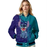 customized charlotte hornets stitch laughing teal varsity jacket best selling