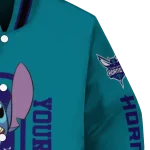 customized charlotte hornets stitch laughing teal varsity jacket best selling