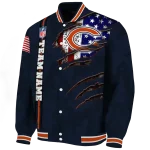 customized chicago bears american pride tears blue varsity jacket best selling