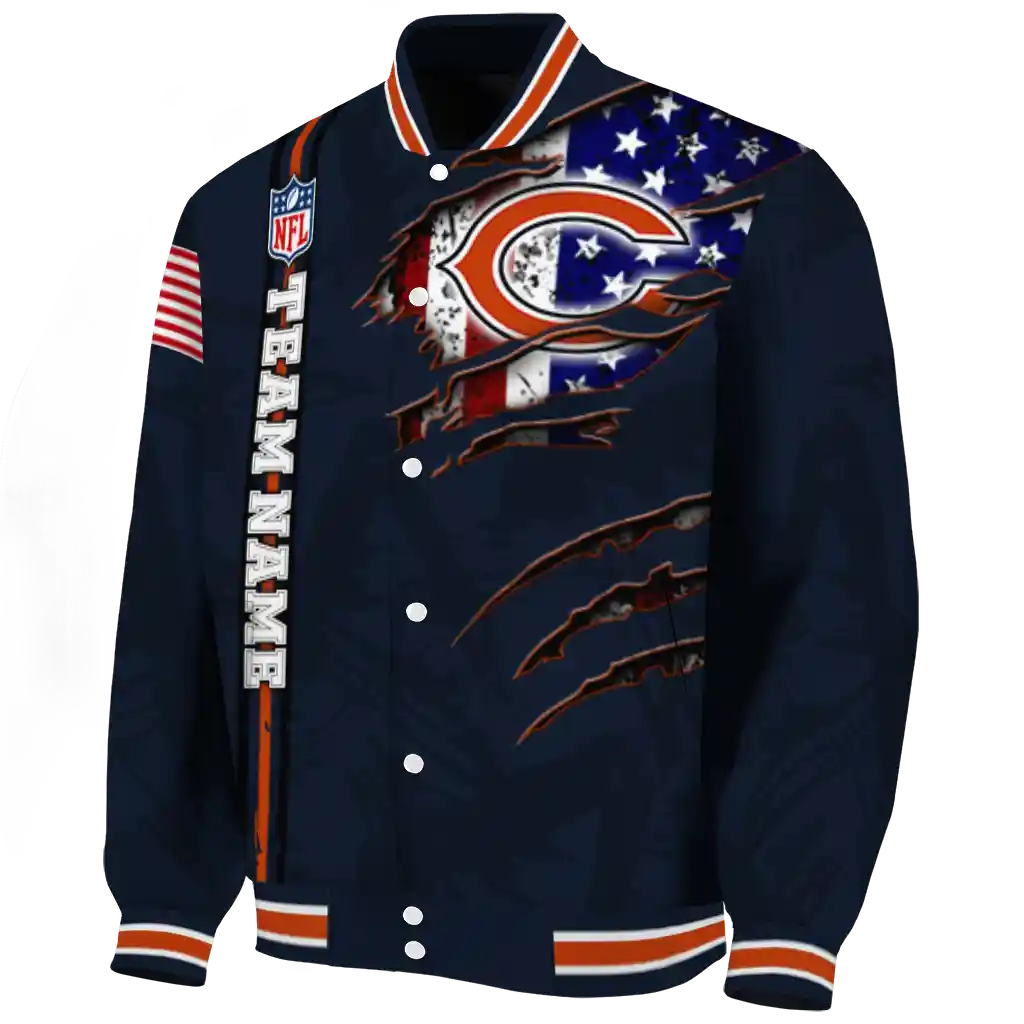customized chicago bears american pride tears blue varsity jacket best selling customized chicago bears american pride tears blue varsity jacket best selling