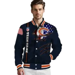 customized chicago bears american pride tears blue varsity jacket best selling