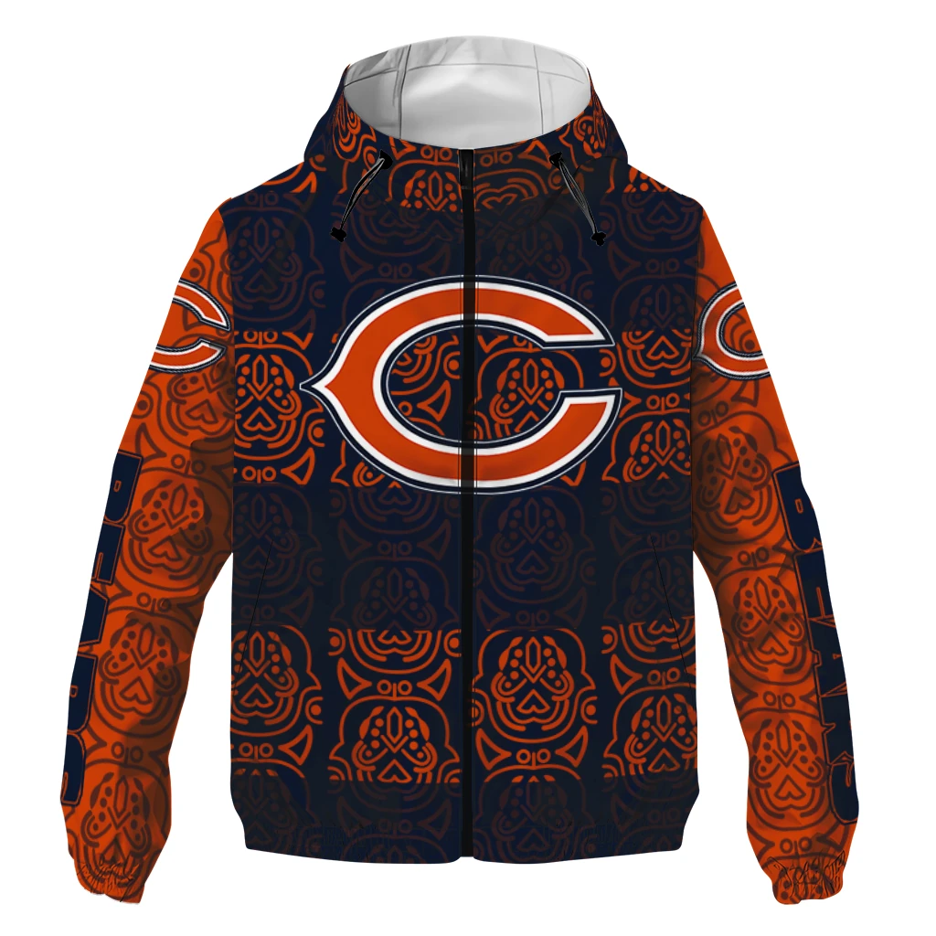 customized chicago bears cat eyes blue windbreaker jacket best selling customized chicago bears cat eyes blue windbreaker jacket best selling