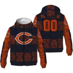 customized chicago bears cat eyes blue windbreaker jacket best selling
