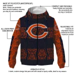 customized chicago bears cat eyes blue windbreaker jacket best selling