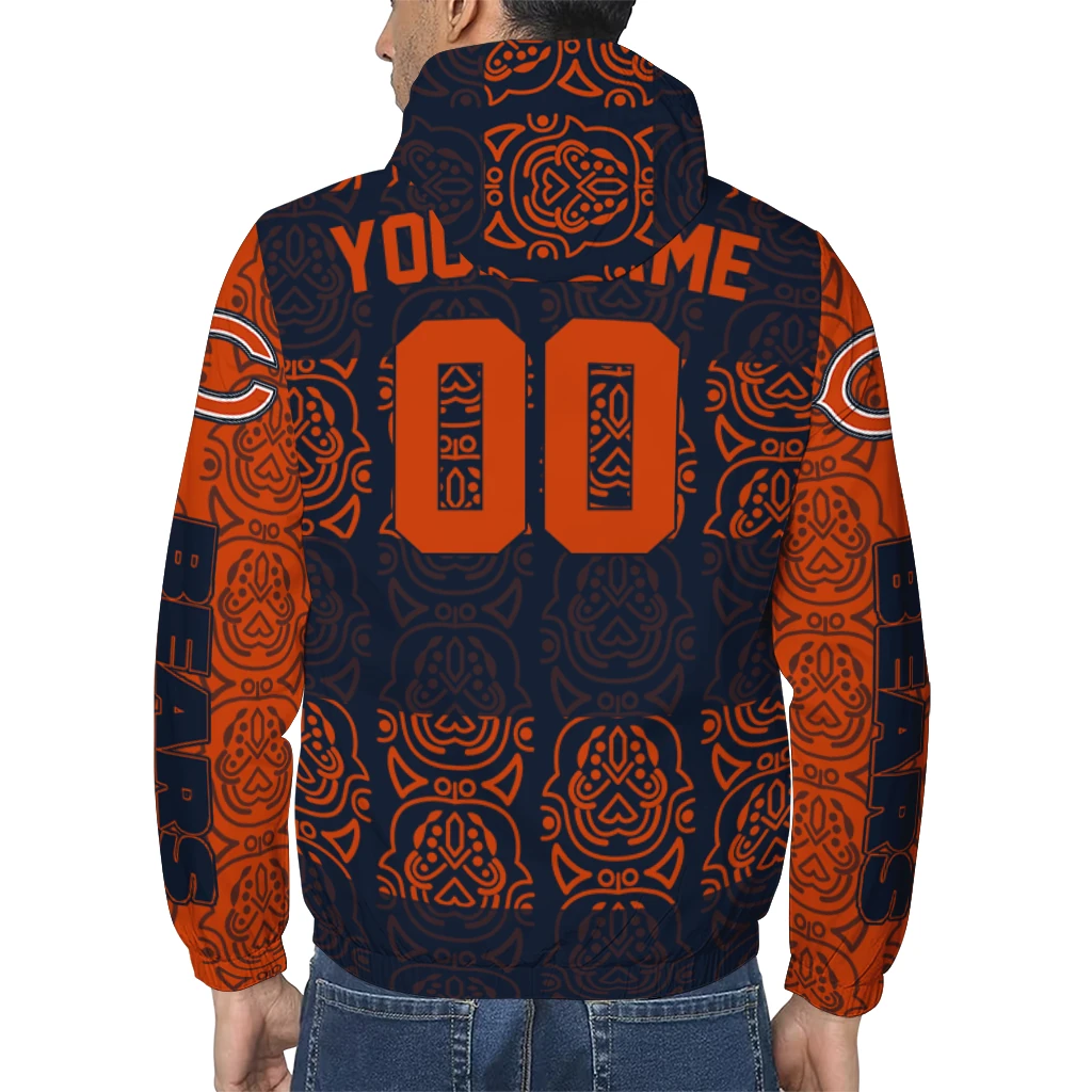 customized chicago bears cat eyes blue windbreaker jacket trendy customized chicago bears cat eyes blue windbreaker jacket trendy