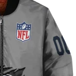 customized chicago bears claw marking grey bomber jacket best selling