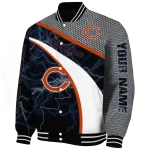 customized chicago bears electric flash blue varsity jacket best selling