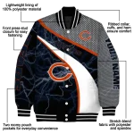 customized chicago bears electric flash blue varsity jacket best selling