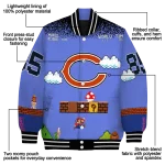 customized chicago bears mario blocks blue black varsity jacket best selling