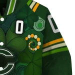 customized chicago bears shamrock vortex green varsity jacket best selling