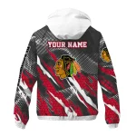 customized chicago blackhawks claw mesh red gray windbreaker jacket best selling