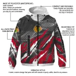 customized chicago blackhawks claw mesh red gray windbreaker jacket best selling