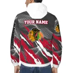 customized chicago blackhawks claw mesh red gray windbreaker jacket best selling