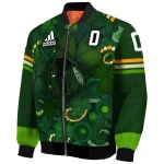 customized chicago blackhawks shamrock vortex green bomber jacket best selling