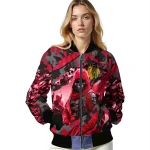 customized chicago blackhawks skull horde red bomber jacket best selling