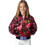 customized chicago blackhawks skull horde red bomber jacket best selling