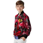customized chicago blackhawks skull horde red bomber jacket best selling