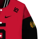 customized chicago blackhawks team patch red varsity jacket best selling